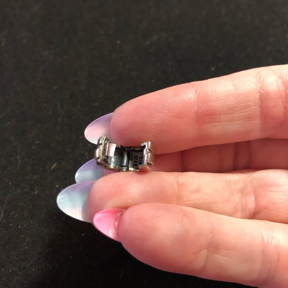 Pandora Polished Ribbons clip sterling silver charm - Picture 5 of 13